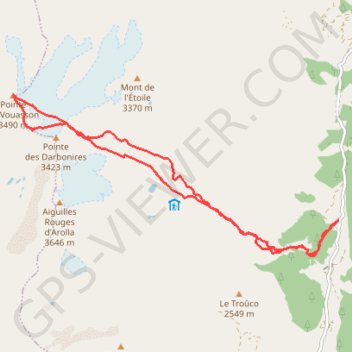 Trace GPS Pointe de Vouasson, itinéraire, parcours