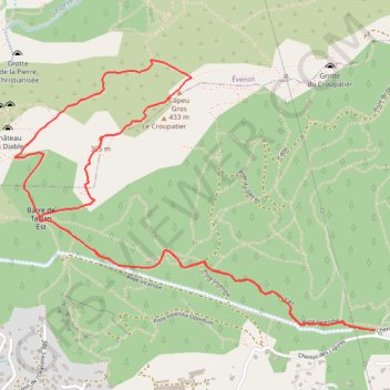 Trace GPS Sur les hauteurs d'Ollioules depuis Châteauvallon, itinéraire, parcours
