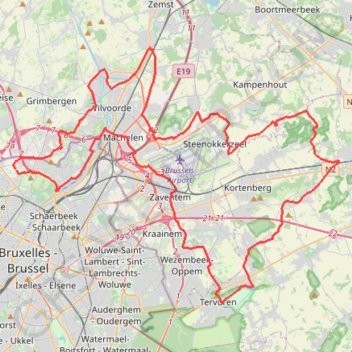 Trace GPS Atomium - Tervuren (No roadworks), itinéraire, parcours