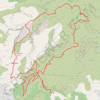 Trace GPS Le Garlaban via Aubignane - Aubagne, itinéraire, parcours