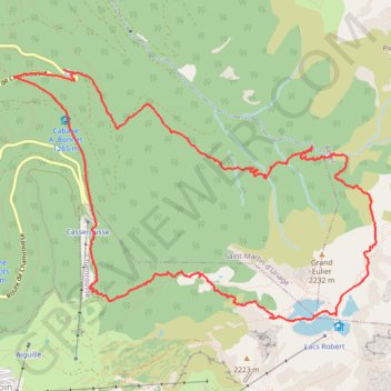 Trace GPS Cascade de l'Oursiere et lacs Robert, itinéraire, parcours