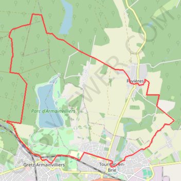 Trace GPS Gretz - Armainvilliers, itinéraire, parcours