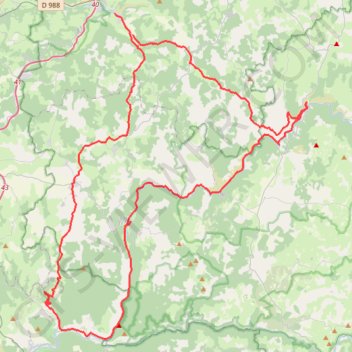 Trace GPS La Canourgue (56min) - Circuit des gorges du Tarn (68km, D+900m), itinéraire, parcours