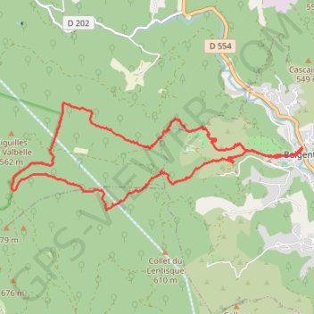 Trace GPS Puys et Bidoufles à partir de Belgentier, itinéraire, parcours