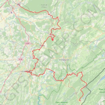 Trace GPS L'Echappée Jurassienne, itinéraire, parcours