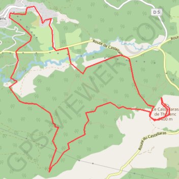 Trace GPS Thorenc castellaras, itinéraire, parcours