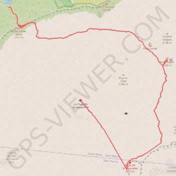 Trace GPS Ile de la Réunion - Le Piton de la Fournaise, itinéraire, parcours