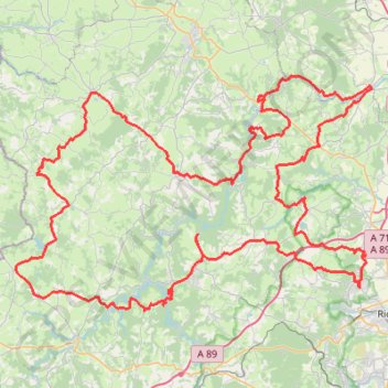 Trace GPS moto combrailles, itinéraire, parcours