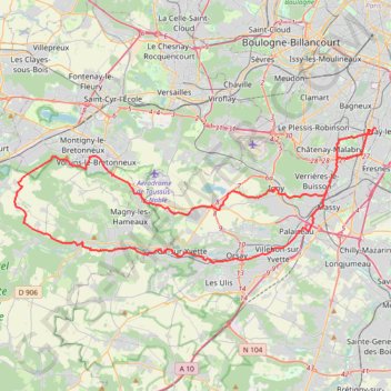 Trace GPS Bourg-la-Reine - Chevreuse, itinéraire, parcours
