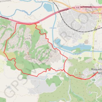 Trace GPS Rando Roquebrune-sur-Argens, itinéraire, parcours