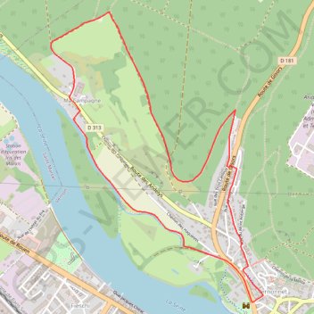 Trace GPS Circuit de la Colline aux oiseaux - Vernon, itinéraire, parcours