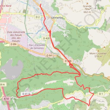 Trace GPS Petit tour massif du Douard, itinéraire, parcours