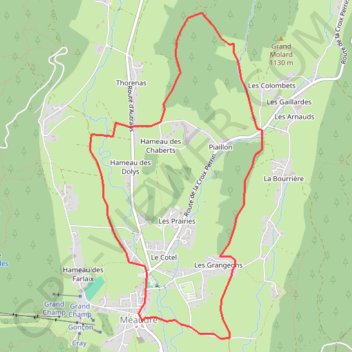 Trace GPS Bois de Claret Les Buissonnées, itinéraire, parcours