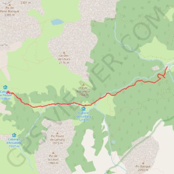 Trace GPS Cabane de Pédain, itinéraire, parcours