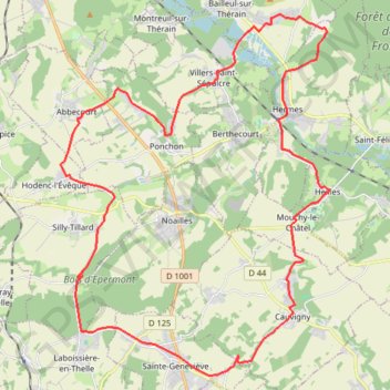 Trace GPS Entre vallée du Thérain et val du Sillet, itinéraire, parcours