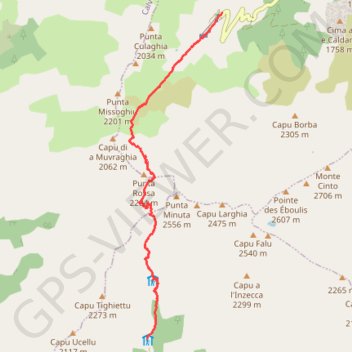 Trace GPS Ballone-Asco, itinéraire, parcours