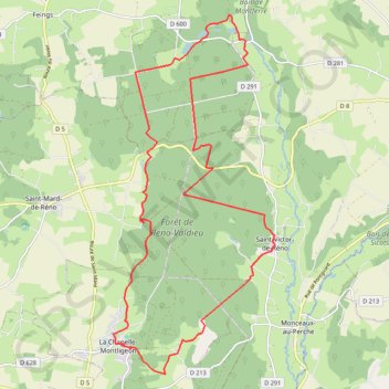 Trace GPS Forêt de reno valdieu, itinéraire, parcours