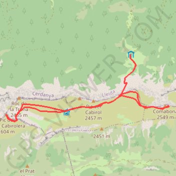 Trace GPS Comabone - cabirolera, itinéraire, parcours