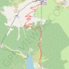 Trace GPS Montée du pic de la Sagette depuis le parking du lac de Fabrèges, itinéraire, parcours