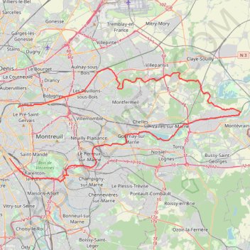 Trace GPS Ourcq - Dhuis - Marne, itinéraire, parcours