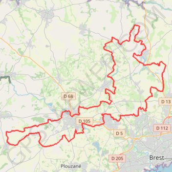 Trace GPS Rando de Noël au nord de Brest - Ploumoguer, itinéraire, parcours