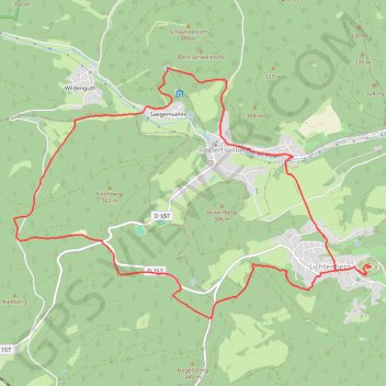 Trace GPS Autour du château de Lichtenberg, itinéraire, parcours