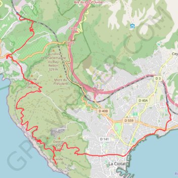 Trace GPS GPSLaCiotatCassis, itinéraire, parcours