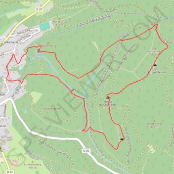 Trace GPS Le sentier des grottes - Lemberg, itinéraire, parcours