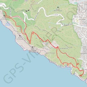 Trace GPS La Ciotat - Semaphore - Notre-Dame de la Garde, itinéraire, parcours