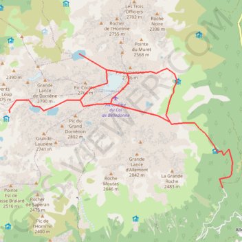 Trace GPS Grand Pic de Belledonne : Traversée des Trois Pics, itinéraire, parcours