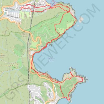 Trace GPS Camí de Ronda Colera- Cap de Ras, 1- Abril- 2018, itinéraire, parcours