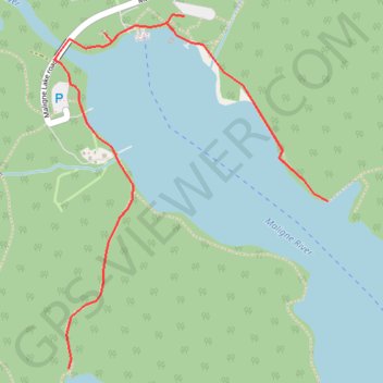 Trace GPS Maligne Lake - Moose Lake, itinéraire, parcours
