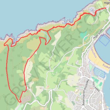 Trace GPS Cabo de Higer (cap du figuier), itinéraire, parcours