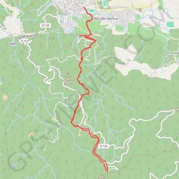 Trace GPS N° 7 Chemon de Fontfrède, itinéraire, parcours