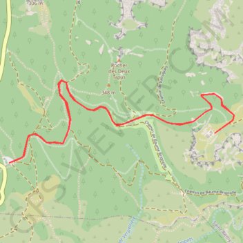 Trace GPS Montée au Plateau de la Caume, itinéraire, parcours