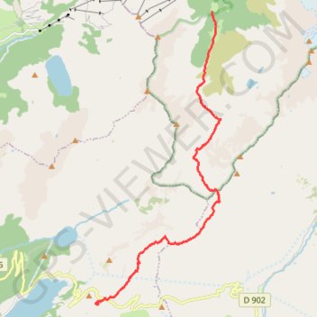 Trace GPS GR5 - Nant Borrant - Plan Mya, itinéraire, parcours