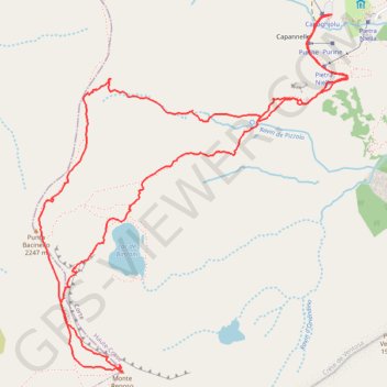 Trace GPS Lac de Bastani et Monte Renoso, itinéraire, parcours