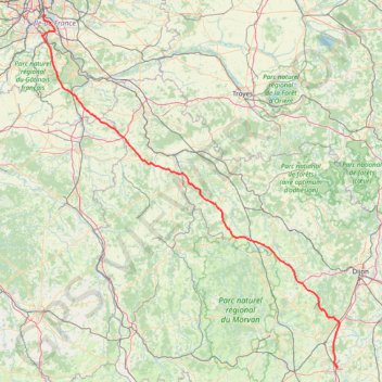 Trace GPS Itinéraire de Crosne à Chalon-sur-Saône, itinéraire, parcours
