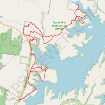 Trace GPS Kobble Creek - Lake Samsonvale, itinéraire, parcours