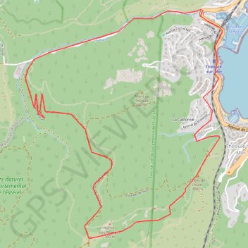 Trace GPS Mont de Théoule, itinéraire, parcours