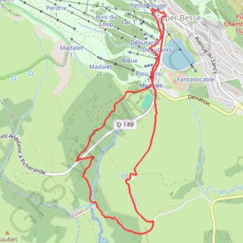 Trace GPS Sancy - Vassivière - Secteur SuperBesse, itinéraire, parcours