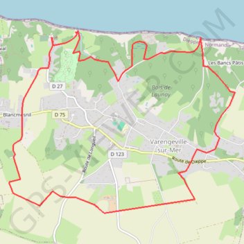 Trace GPS Balade à Varengeville-sur-Mer, itinéraire, parcours
