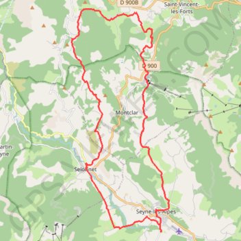 Trace GPS VTT_SEYNE-19-camping-col st jean-le lautaret-la rouviére-les allards-selonnet 35 km 870 m d+, itinéraire, parcours