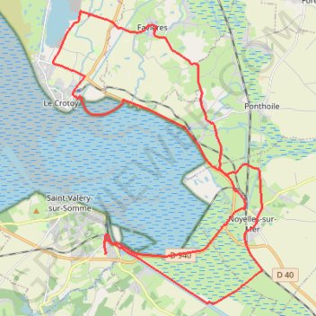 Trace GPS Rando en Baie de Somme, itinéraire, parcours