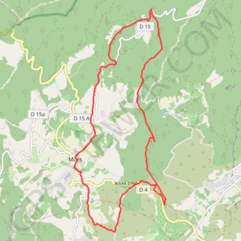 Trace GPS Rando gorges vaumale, itinéraire, parcours