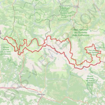 Trace GPS Parc National des Pyrénées, itinéraire, parcours
