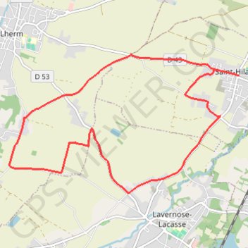 Trace GPS De Saint-Hilaire à Lavernose, itinéraire, parcours
