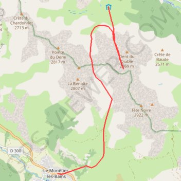 Trace GPS Refuge du chardonnet - Col de la grande manche - Roche du Monêtier - Pic Ombière - Monêtier, itinéraire, parcours