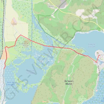 Trace GPS Canal de la Robine depuis Gruissan, itinéraire, parcours