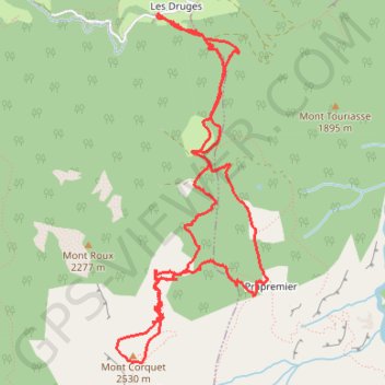 Trace GPS Monte Corquet, itinéraire, parcours